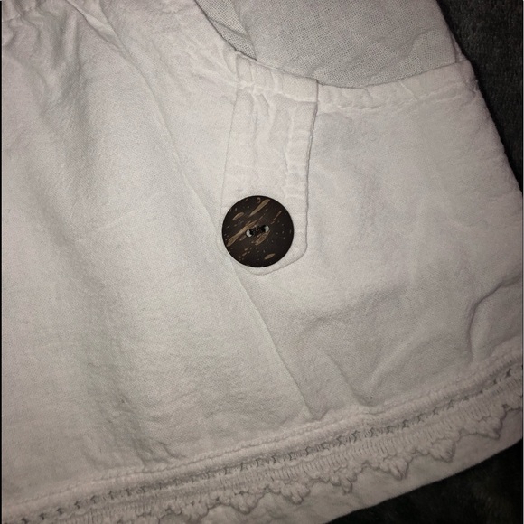 COPY - White Cotton Shorts - Picture 3 of 4